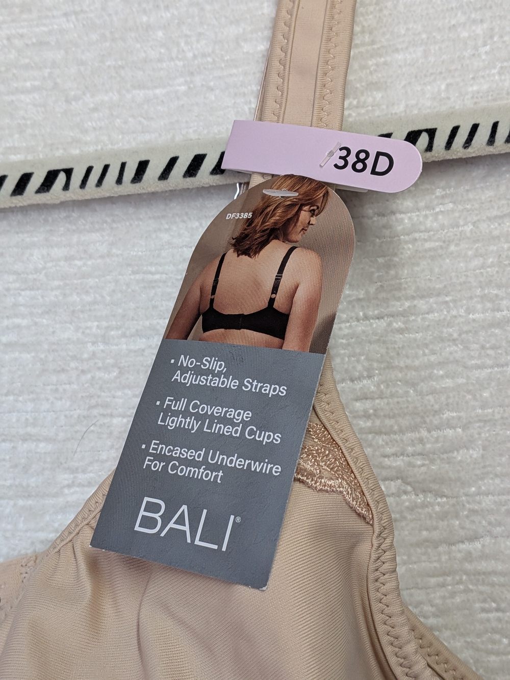 Bali Passion For Comfort Minimizer Underwire T-Shirt Bra 38D with Lace-Trim New - Picture 4 of 11